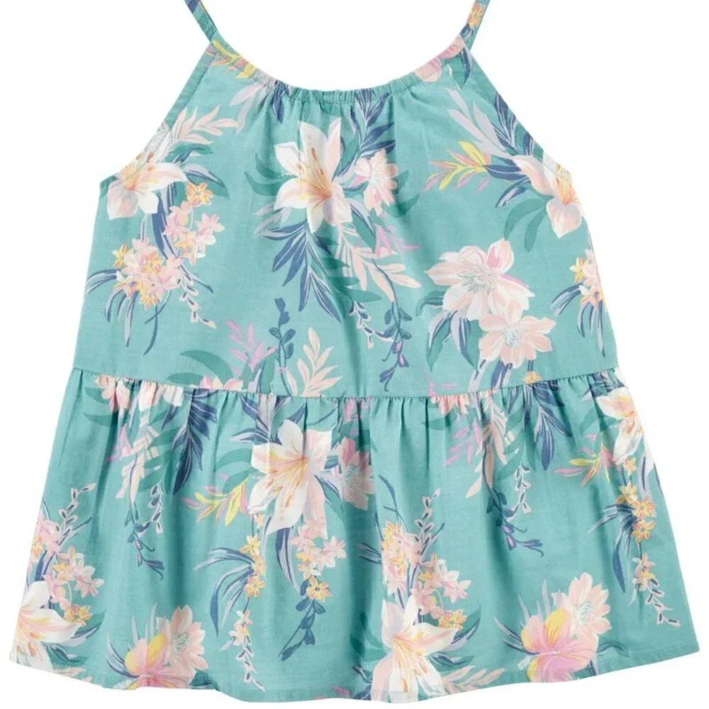 OshKosh floral bow back ruffle tank size 6/6X